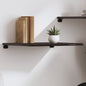 Ripiano 80X30X(2-6) Cm Massello Rovere Trattato Marrone Scuro