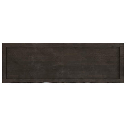Ripiano 80X30X(2-6) Cm Massello Rovere Trattato Marrone Scuro