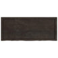 Ripiano 80X30X(2-6) Cm Massello Rovere Trattato Marrone Scuro