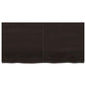 Ripiano 80X30X(2-6) Cm Massello Rovere Trattato Marrone Scuro