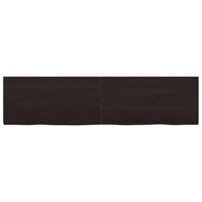 Ripiano 80X30X(2-6) Cm Massello Rovere Trattato Marrone Scuro