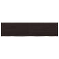 Ripiano 80X30X(2-6) Cm Massello Rovere Trattato Marrone Scuro