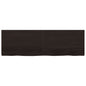 Ripiano 80X30X(2-6) Cm Massello Rovere Trattato Marrone Scuro