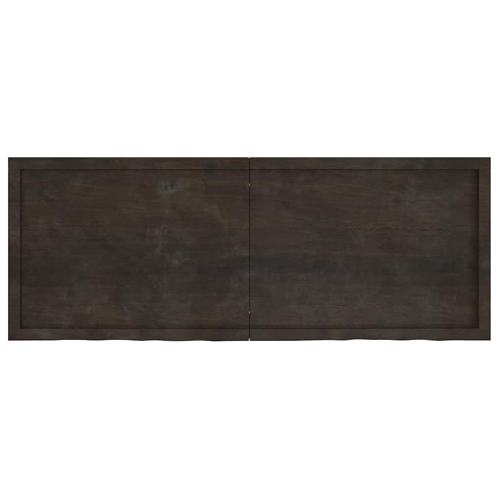 Ripiano 80X30X(2-6) Cm Massello Rovere Trattato Marrone Scuro