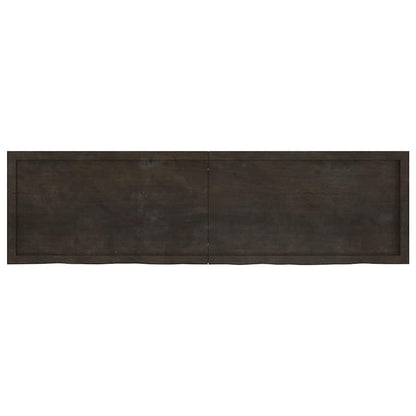 Ripiano 80X30X(2-6) Cm Massello Rovere Trattato Marrone Scuro