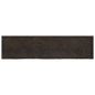 Ripiano 80X30X(2-6) Cm Massello Rovere Trattato Marrone Scuro