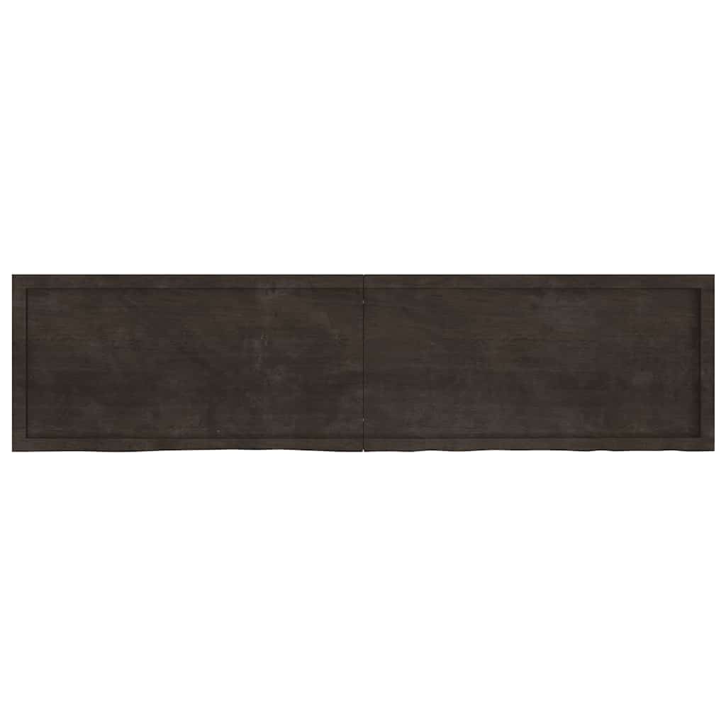 Ripiano 80X30X(2-6) Cm Massello Rovere Trattato Marrone Scuro