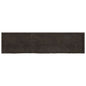 Ripiano 80X30X(2-6) Cm Massello Rovere Trattato Marrone Scuro