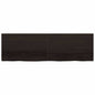 Ripiano 80X30X(2-6) Cm Massello Rovere Trattato Marrone Scuro