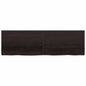 Ripiano 80X30X(2-6) Cm Massello Rovere Trattato Marrone Scuro