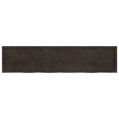 Ripiano 80X30X(2-6) Cm Massello Rovere Trattato Marrone Scuro
