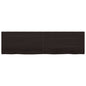 Ripiano 80X30X(2-6) Cm Massello Rovere Trattato Marrone Scuro