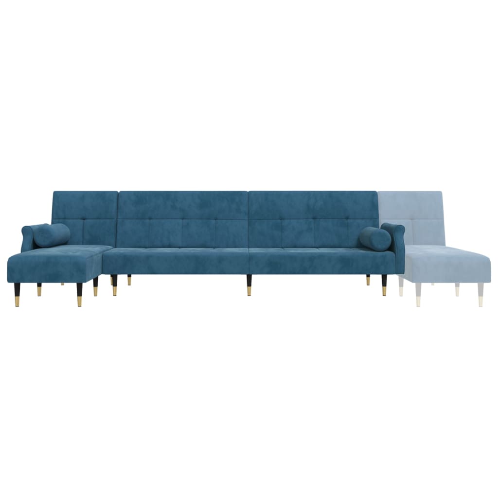 Divano Letto A L 271X140X70 Cm In Velluto