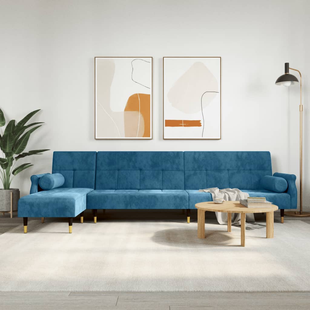 Divano Letto A L 271X140X70 Cm In Velluto