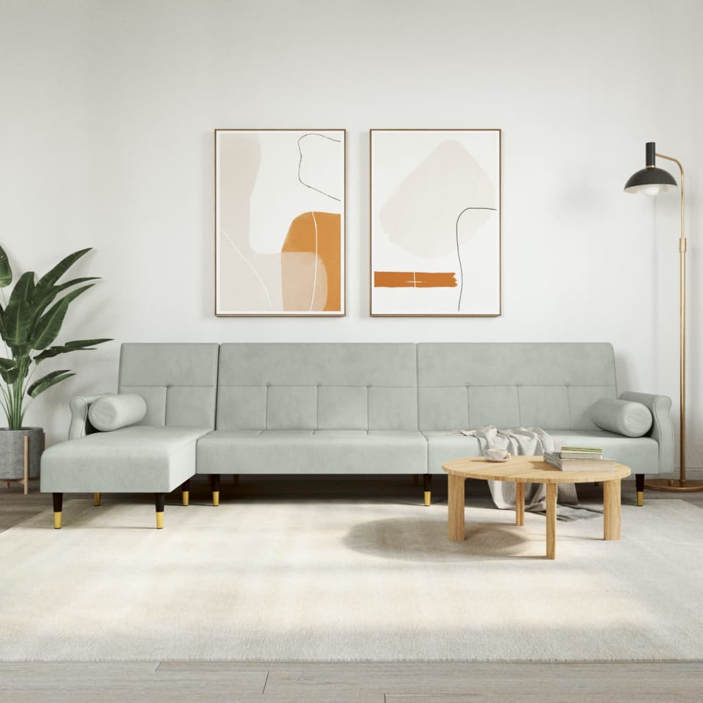 Divano Letto A L 271X140X70 Cm In Velluto