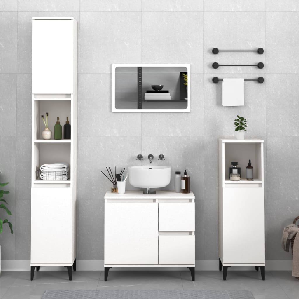 Set Mobili Da Bagno 3 Pz In Legno Multistrato