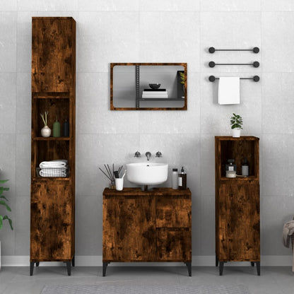 Set Mobili Da Bagno 3 Pz In Legno Multistrato