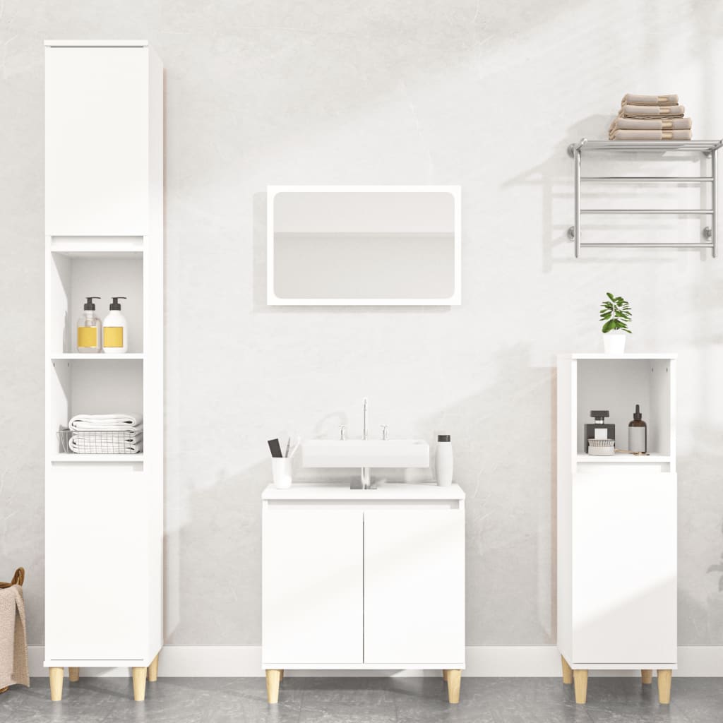 Set Mobili Da Bagno 3 Pz In Legno Multistrato