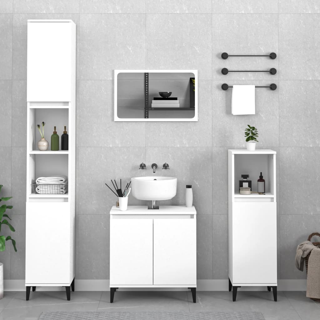 Set Mobili Da Bagno 3 Pz In Legno Multistrato