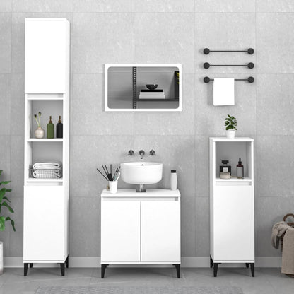 Set Mobili Da Bagno 3 Pz In Legno Multistrato