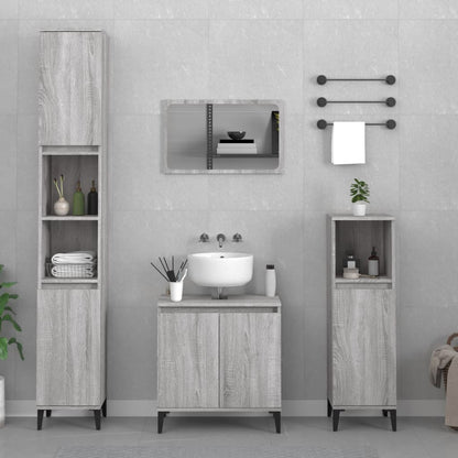 Set Mobili Da Bagno 3 Pz In Legno Multistrato