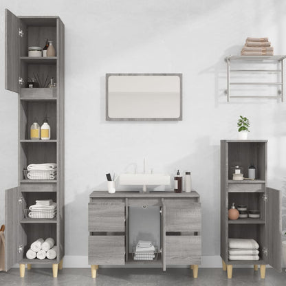 Set Mobili Da Bagno 3 Pz In Legno Multistrato