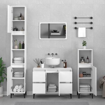 Set Mobili Da Bagno 3 Pz In Legno Multistrato