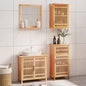 Set Mobili Da Bagno 4Pz In Legno Massello Di Noce