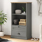 Libreria Vigo 60X35X114,5 Cm In Legno Massello Di Pino Grigio