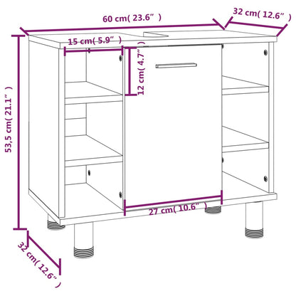 Set Mobili Da Bagno 3 Pz In Legno Multistrato