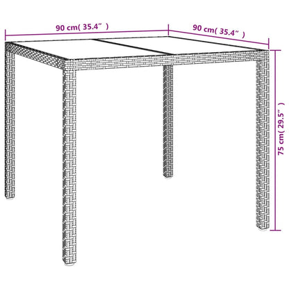 Set Da Pranzo Da Giardino 5 Pz Con Cuscini Beige In Polyrattan