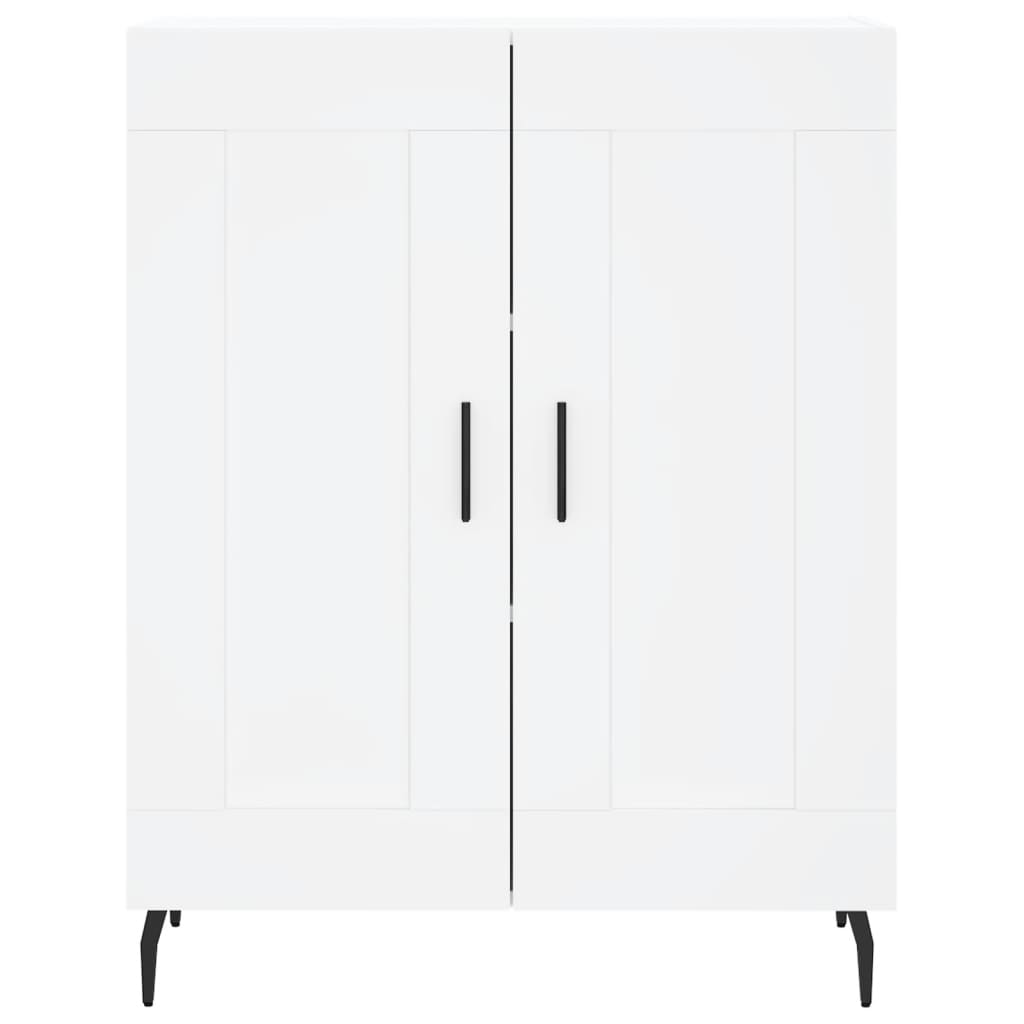 Credenza Bianca 69,5X34X90 Cm In Legno Multistrato