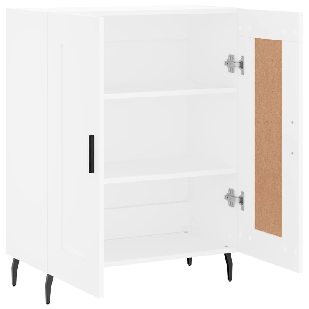 Credenza Bianca 69,5X34X90 Cm In Legno Multistrato