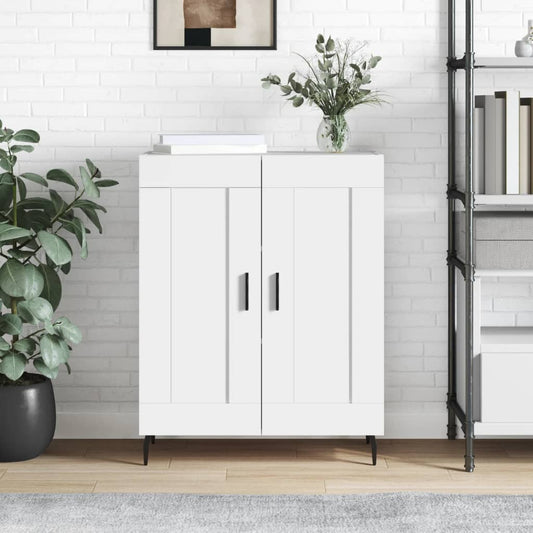 Credenza Bianca 69,5X34X90 Cm In Legno Multistrato