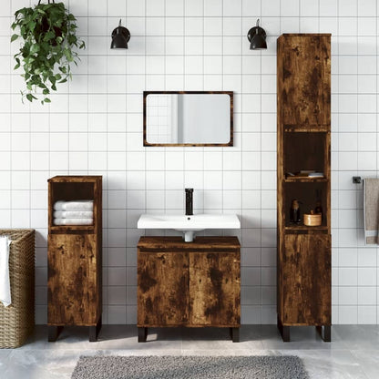 Set Mobili Da Bagno 3 Pz In Legno Multistrato