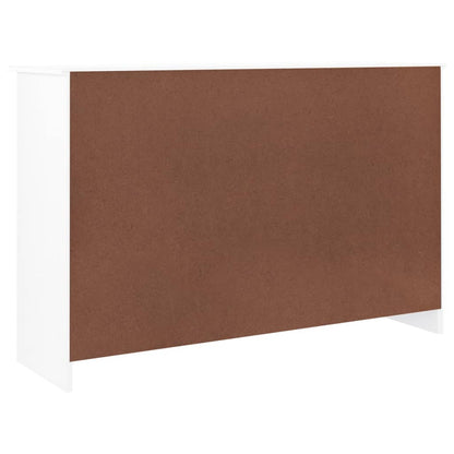 Cassettiera Alta Bianca 112X35X73 Cm In Legno Massello Di Pino