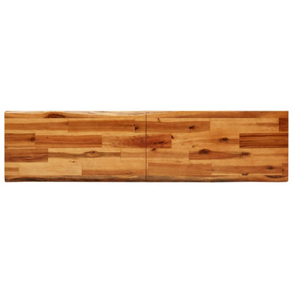 Panca Con Bordi Vivi In Legno Massello Di Acacia