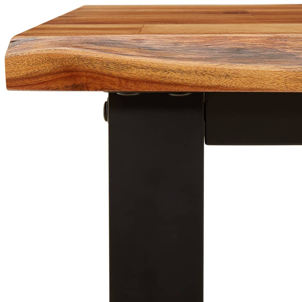 Panca Con Bordi Vivi In Legno Massello Di Acacia
