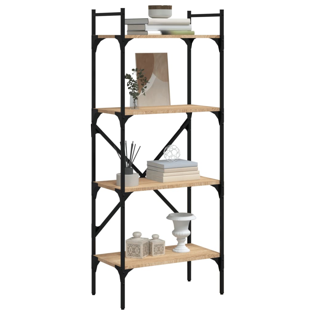 Libreria Rovere Sonoma 4 Ripiani 56X31,5X138,5 Cm Multistrato