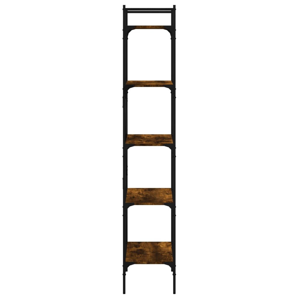 Libreria 5 Ripiani 56X31,5X Legno Multistrato Rovere Fumo