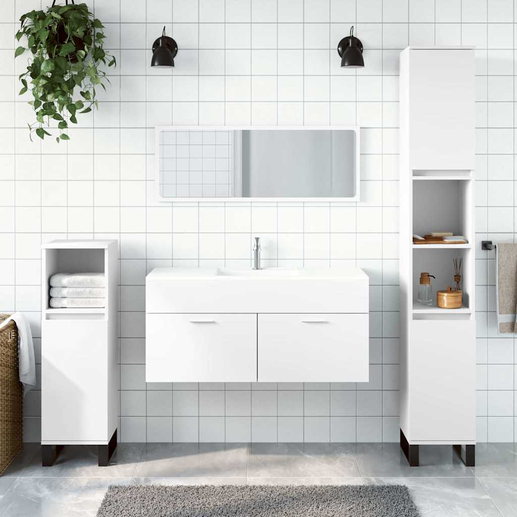 Mobile Da Bagno Con Specchio In Legno Multistrato