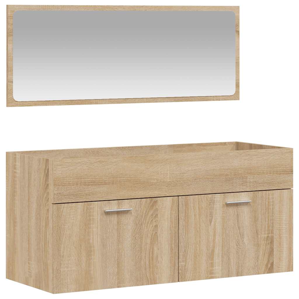 Mobile Da Bagno Con Specchio In Legno Multistrato