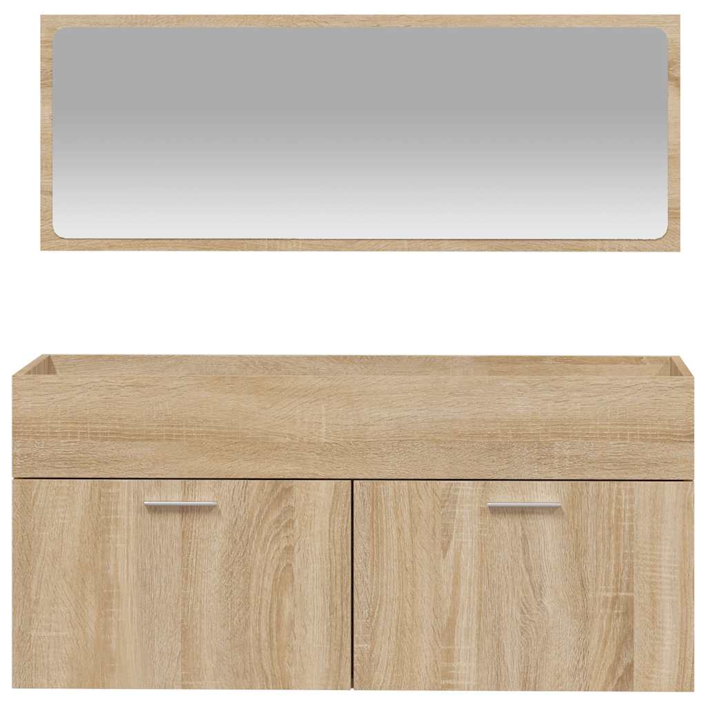 Mobile Da Bagno Con Specchio In Legno Multistrato