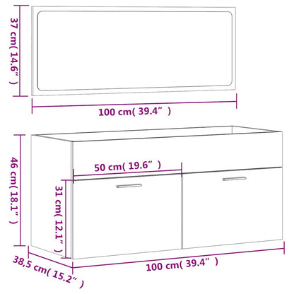 Mobile Da Bagno Con Specchio In Legno Multistrato