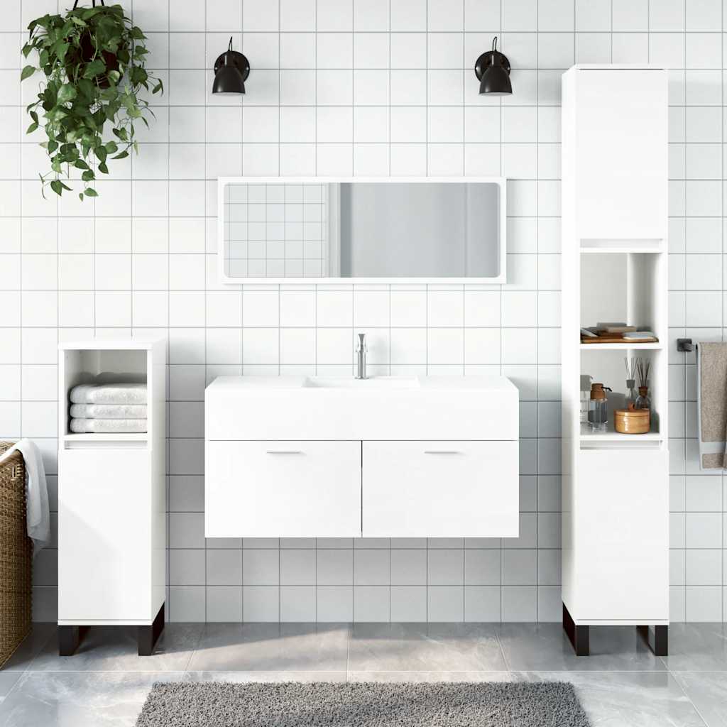 Mobile Da Bagno Con Specchio In Legno Multistrato