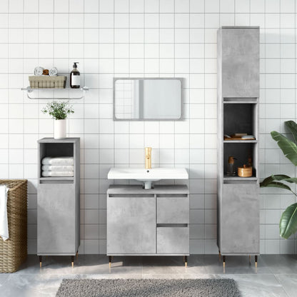 Set Mobili Da Bagno 3 Pz In Legno Multistrato