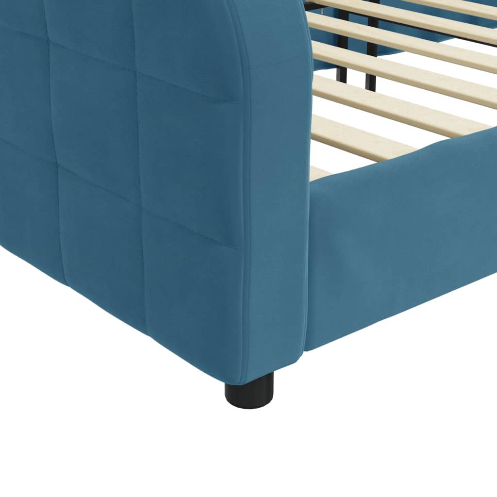 Letto Da Giorno In Velluto Blu