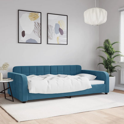 Letto Da Giorno In Velluto Blu