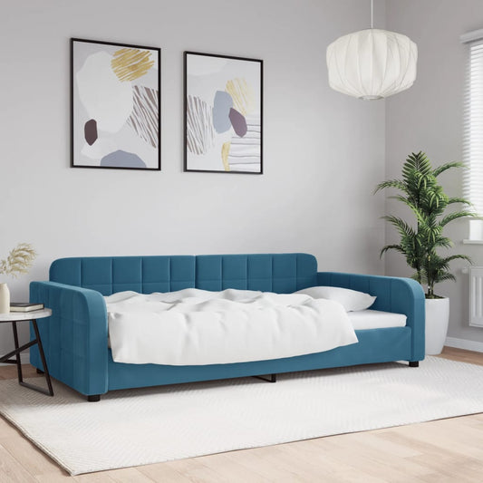 Letto Da Giorno In Velluto Blu
