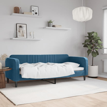 Divano Letto Estraibile Con Cassetti In Velluto Blu